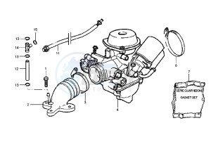 Hexagon GTX 125-180 drawing Caburetor Assy