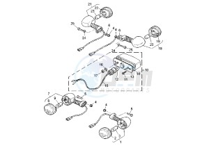 WR F 400 drawing FLASHER LIGHT-LICENSE LIGHT EURO KIT