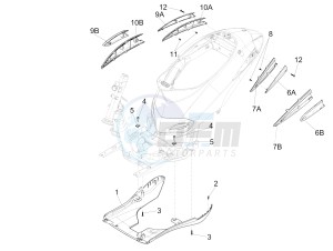 Liberty 150 4t 3v ie lem drawing Side cover - Spoiler