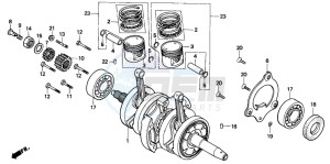 CA125 REBEL drawing CRANKSHAFT/PISTON