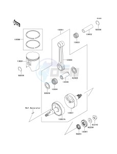 KX 65 A [KX65 MONSTER ENERGY] (A6F - A9FA) A9FA drawing CRANKSHAFT_PISTON-- S- -