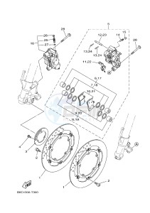 MTN850 MTN-850D MT-09 SP (B6C1) drawing FRONT BRAKE CALIPER