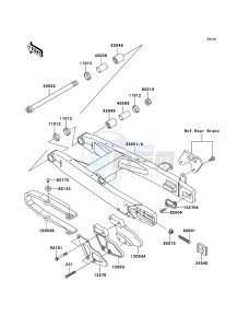 KX85 / KX85 II KX85B7F EU drawing Swingarm