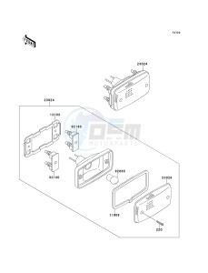 KLF 300 C [BAYOU 300 4X4] (C5-C9) [BAYOU 300 4X4] drawing TAILLIGHT-- S- -