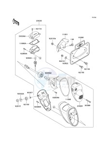 VN 800 E [VULCAN 800 DRIFTER] (E6F) E6F drawing TAILLIGHT-- S- -