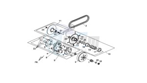 MAXSYM 400 EFI drawing CLUTCH