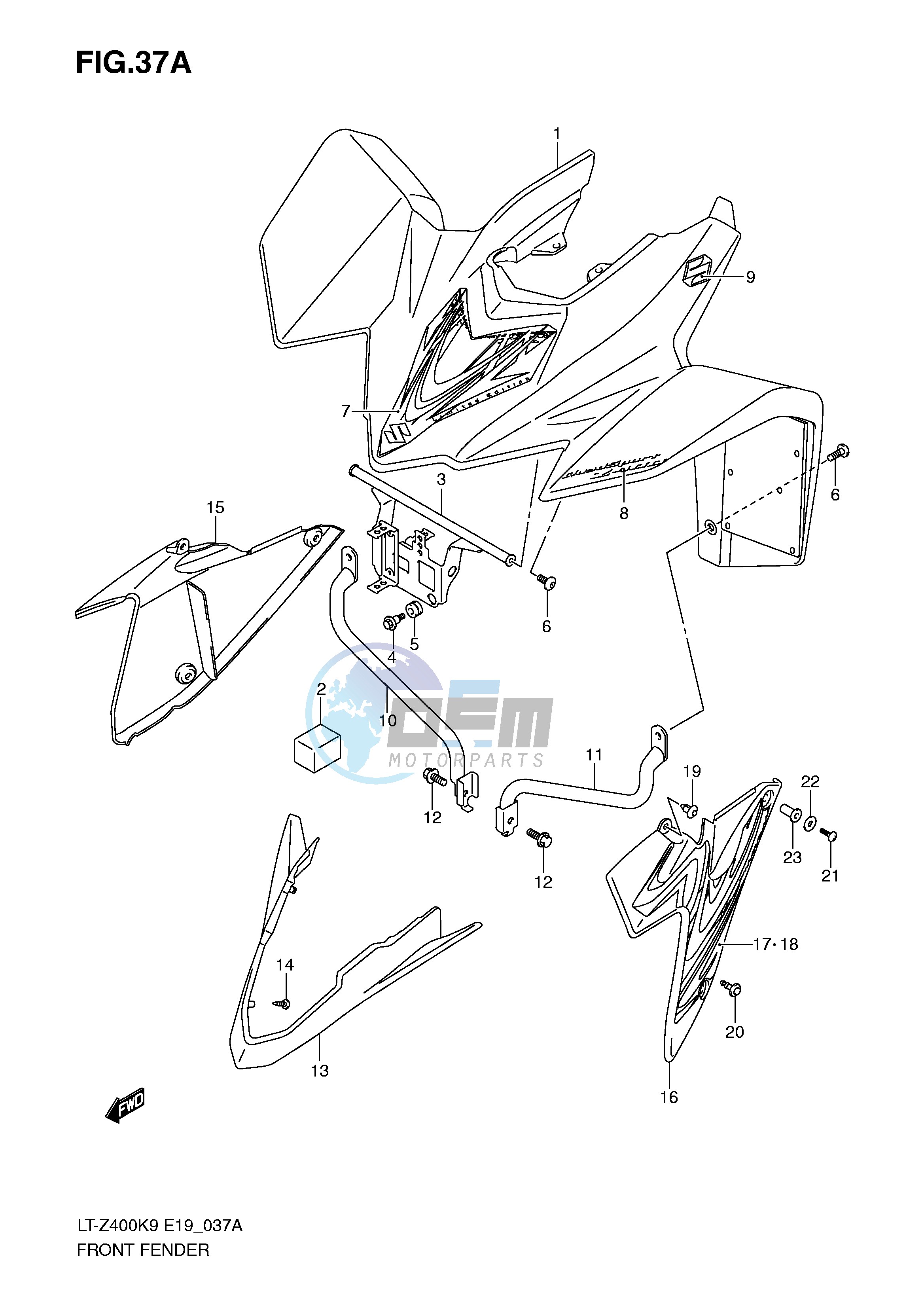 FRONT FENDER (LT-Z400ZK9)