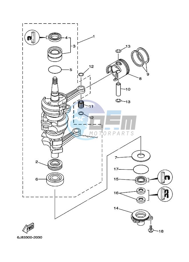 CRANKSHAFT--PISTON