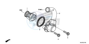 CBR500R England - (3ED) drawing THERMOSTAT