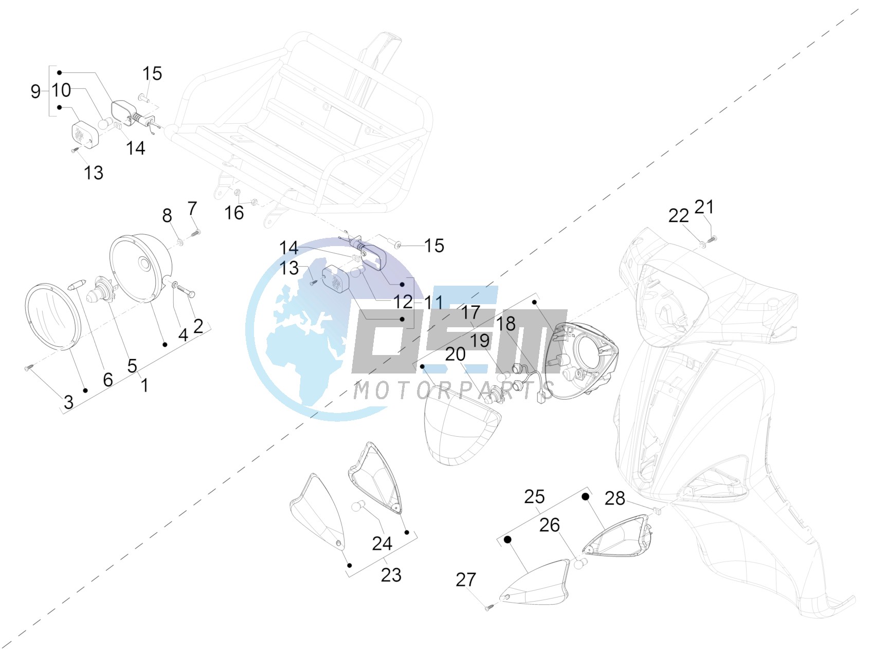 Front headlamps - Turn signal lamps