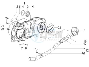 LX 150 4T drawing Crankcase cover and cooling