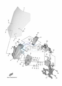 TRACER 9 MTT890 (B5UE) drawing WINDSHIELD