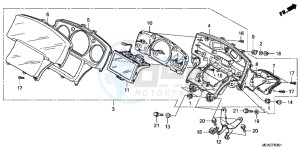 GL1800F GoldWing - GL1800-F 2ED - (2ED) drawing METER (NAVI GATION)