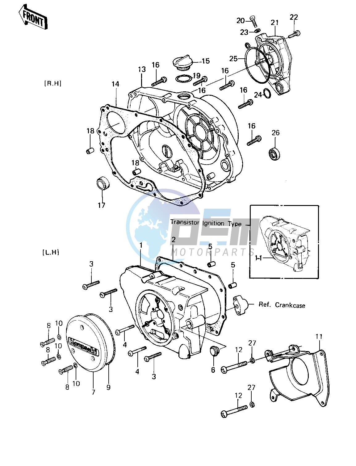 ENGINE COVERS -- 81-82 KLT200-A1_A2_A3- -