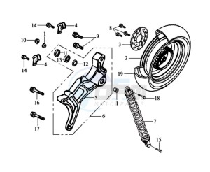 EURO MX 125 DUAL DISK 50 drawing REAR WHEEL