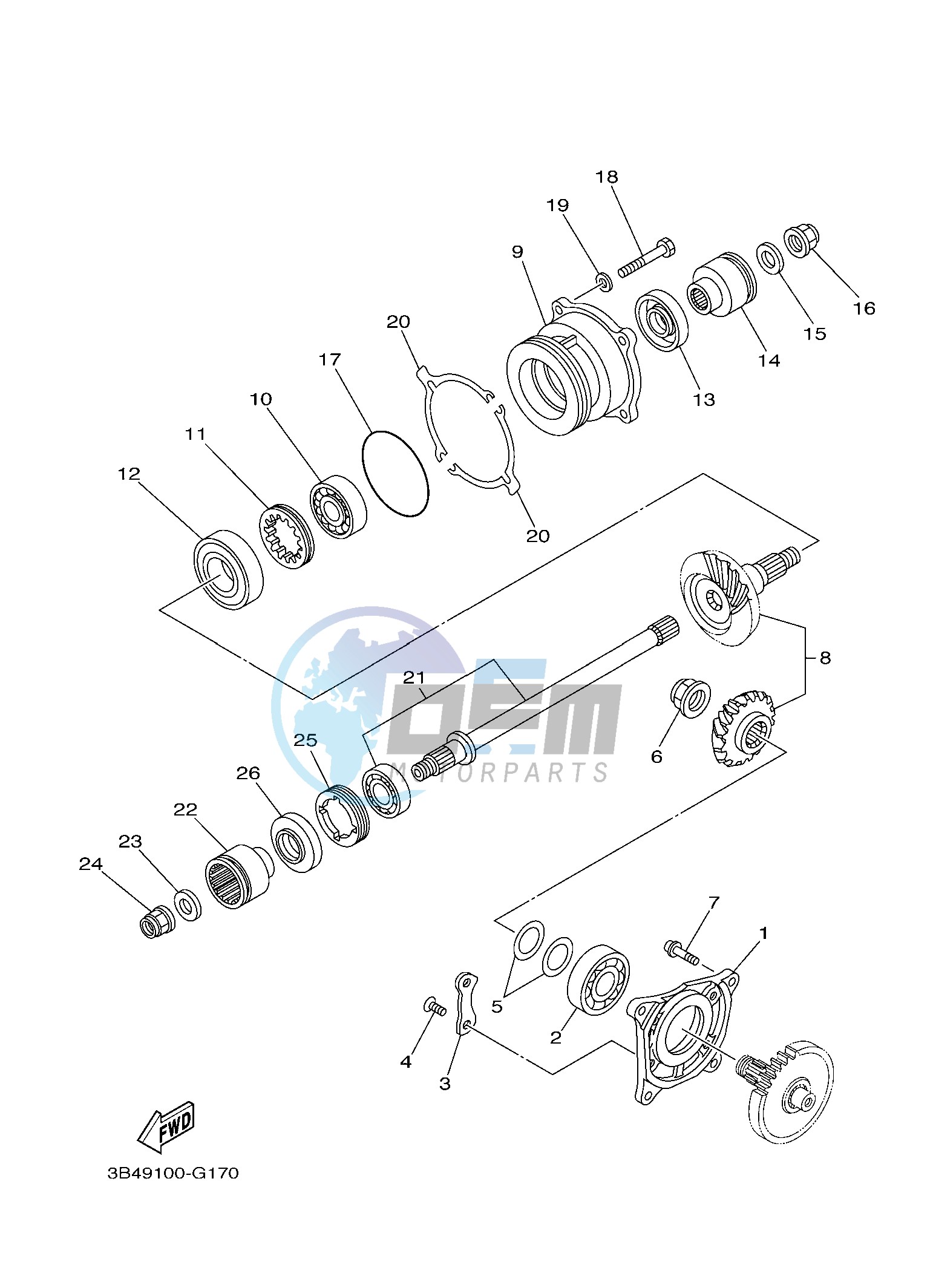 MIDDLE DRIVE GEAR