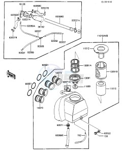 ZX 750 A [GPZ 750] (A1-A2) [GPZ 750] drawing AIR CLEANER