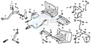 TRX400EX FOURTRAX 400 EX drawing STEP/PEDAL (TRX400EX5,6)