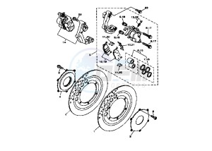 XVS A DRAG STAR CLASSIC 1100 drawing FRONT BRAKE CALIPER