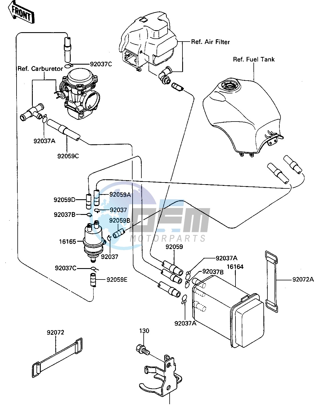 FUEL EVAPORATIVE SYSTEM-- CA- -