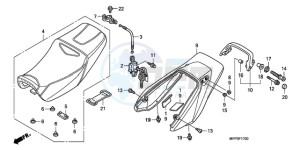 CB1300SA9 France - (F / ABS BCT CMF MME TWO) drawing SEAT/REAR COWL