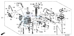 TRX500FAB drawing CARBURETOR