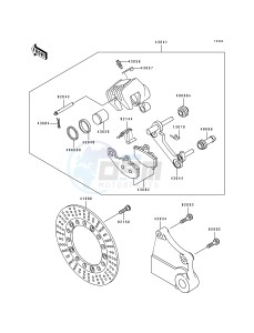 ZX 1100 F [GPZ 1100 ABS] (F1) [GPZ 1100 ABS] drawing REAR BRAKE