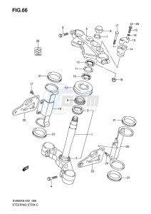 SV650 (E2) drawing STEERING STEM (SV650K8 UK8 AK8 UAK8 K9 UK9 AK9 UAK9)