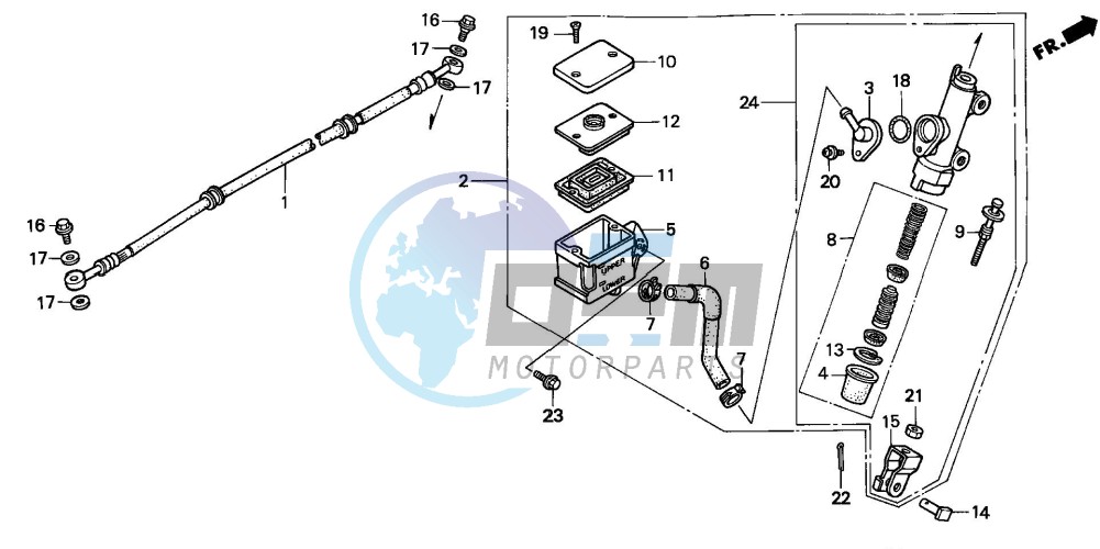 RR. BRAKE MASTER CYLINDER