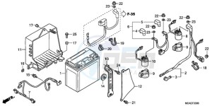 GL18009 Australia - (U / AB NAV) drawing BATTERY