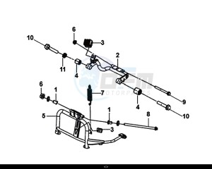 MIO 50I (25 KM/H) (FS05W1-NL) (E4) (L8-M0) drawing MAIN STAND ENGINE MOUNT