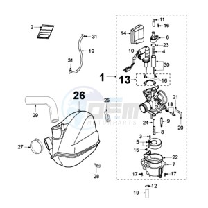 LUDIX 14 REP drawing CARBURETTOR