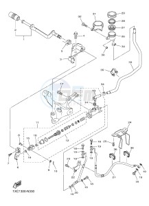 XVS950CU XV950R XV950 R-SPEC (2DX7) drawing REAR MASTER CYLINDER