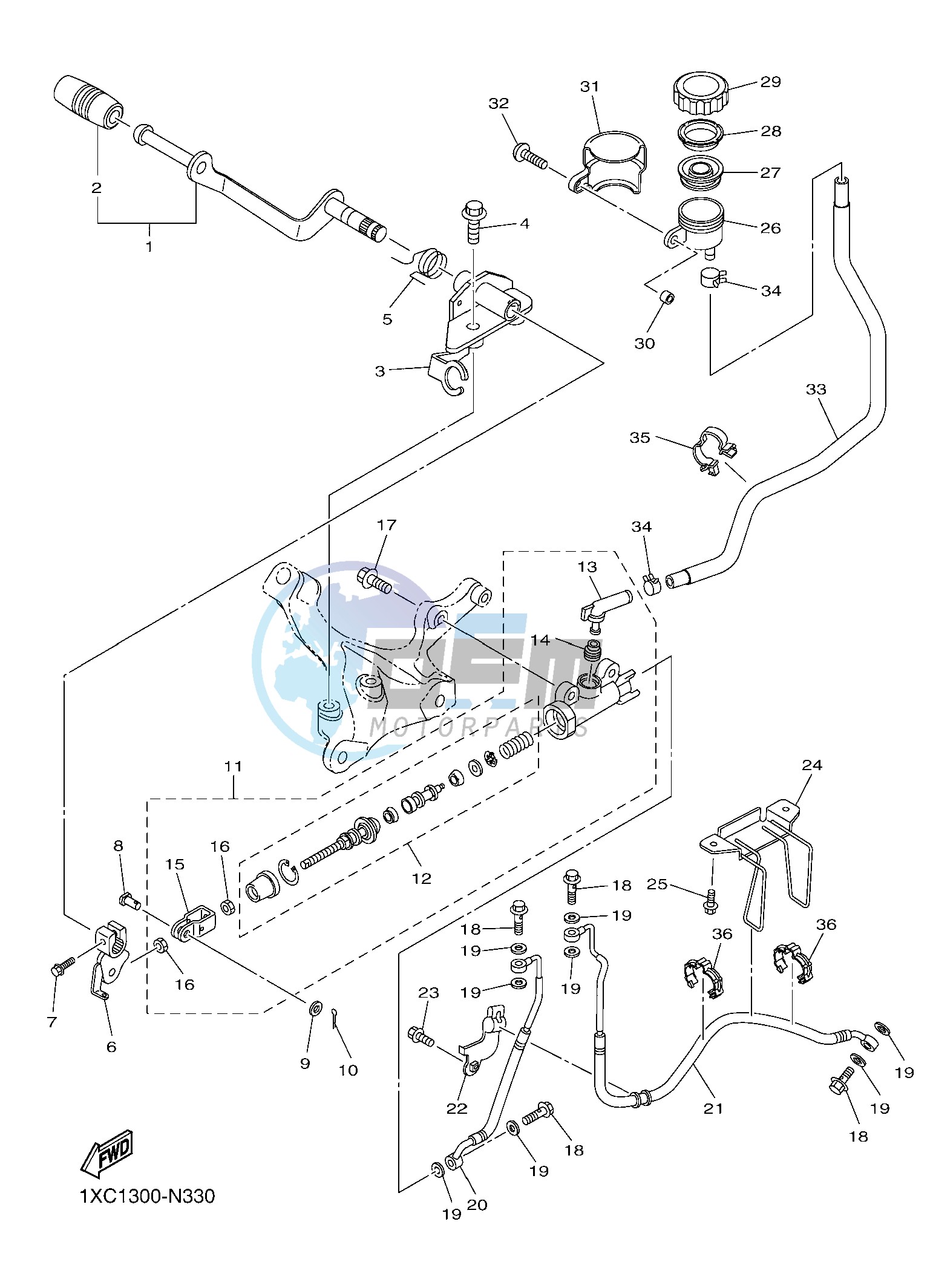 REAR MASTER CYLINDER