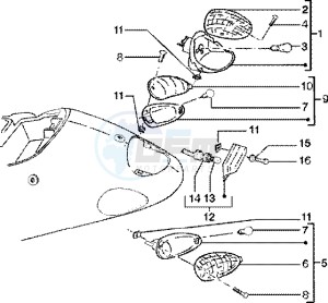 Liberty 150 Leader drawing Rear tail lamp