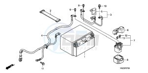 VFR1200FD VFR1200F UK - (E) drawing BATTERY