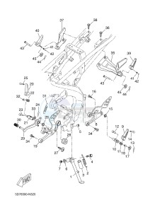 YZF-R125A R125 (5D7N) drawing STAND & FOOTREST