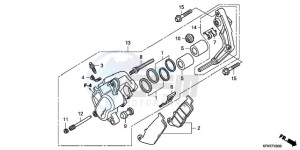 VTR2509 F / CMF LL drawing FRONT BRAKE CALIPER