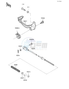 KL 250 D [KLR250] (D7-D9) [KLR250] drawing BRAKE PEDAL