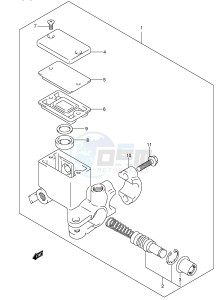 AN250 (E2) Burgman drawing REAR MASTER CYLINDER (E2,E19,E24,E71)