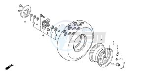 TRX450R drawing FRONT WHEEL