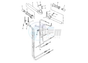 YZF R6 600 drawing STEERING HANDLE -CABLE