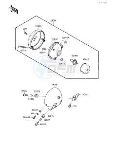 VN 1500 B [VULCAN 88 SE] (B1-B3) [VULCAN 88 SE] drawing HEADLIGHT-- S- -