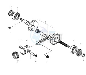 CS JOG R 50 drawing CRANKSHAFT AND PISTON