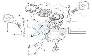 SR 50 IE-Carburatore 50 drawing Handlebar - Dashboard