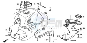 CBF1000A Europe Direct - (ED) drawing FUEL TANK/FUEL PUMP