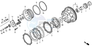 CBR600F3 drawing CLUTCH