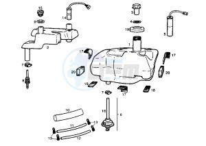 ATLANTIS - 50 cc drawing FUEL AND OIL TANK