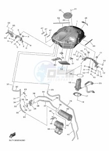 YZF690 YZF-R7 (BEBG) drawing FUEL TANK