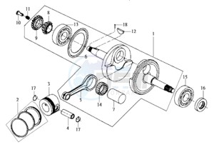 JOYRIDE 125 drawing CRANKSHAFT / PISTON / PISTON RING